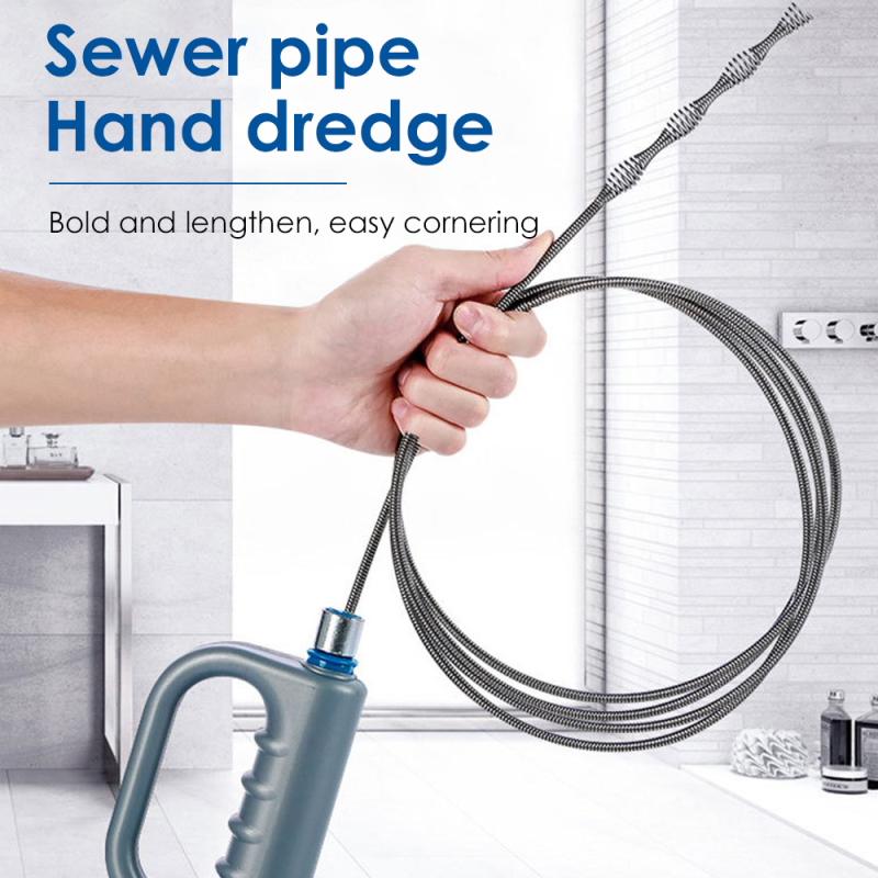 Plumbing Snake Drain - Desbloqueador de drenaje de 10M, varilla