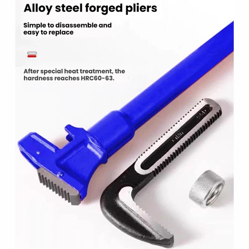 Pipe Wrench Adjustable - Llave Telescópica para Tuberías con Mango