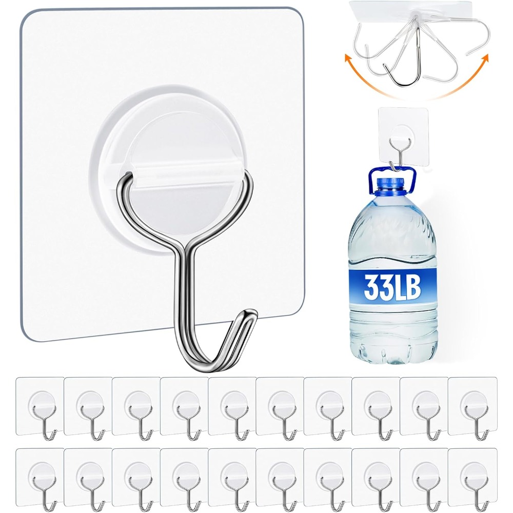 Home Improvement In - Ganchos Adhesivos Resistentes para Pared, 33