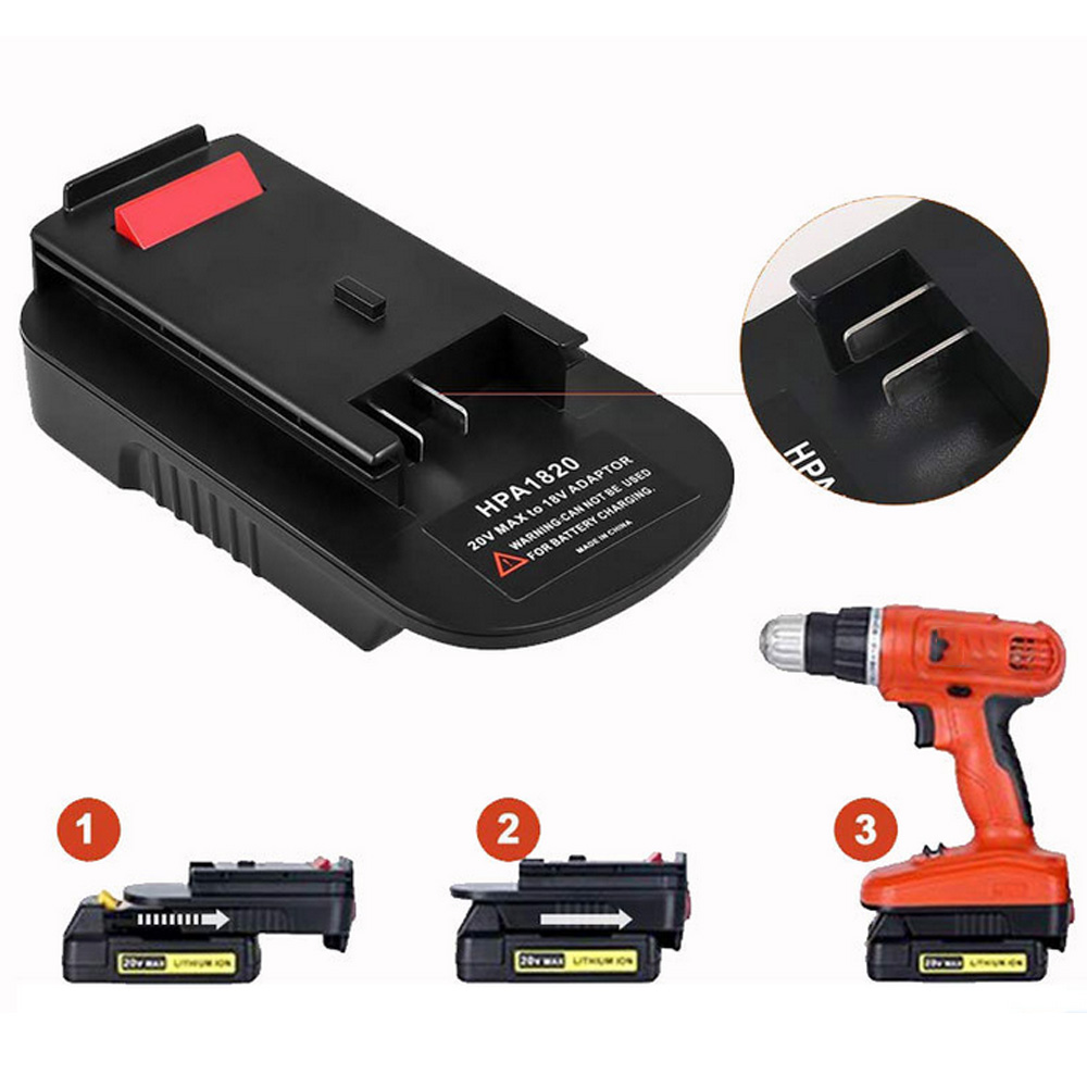 Black+Decker Tool 20V Max - Adaptador de repuesto HPA1820 para herramientas
