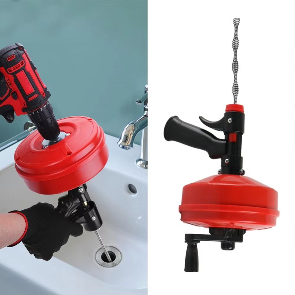 Plumbing Snake Drain - Desatascador de Tuberías Profesional, Flexible, Manual/Eléctrico,
