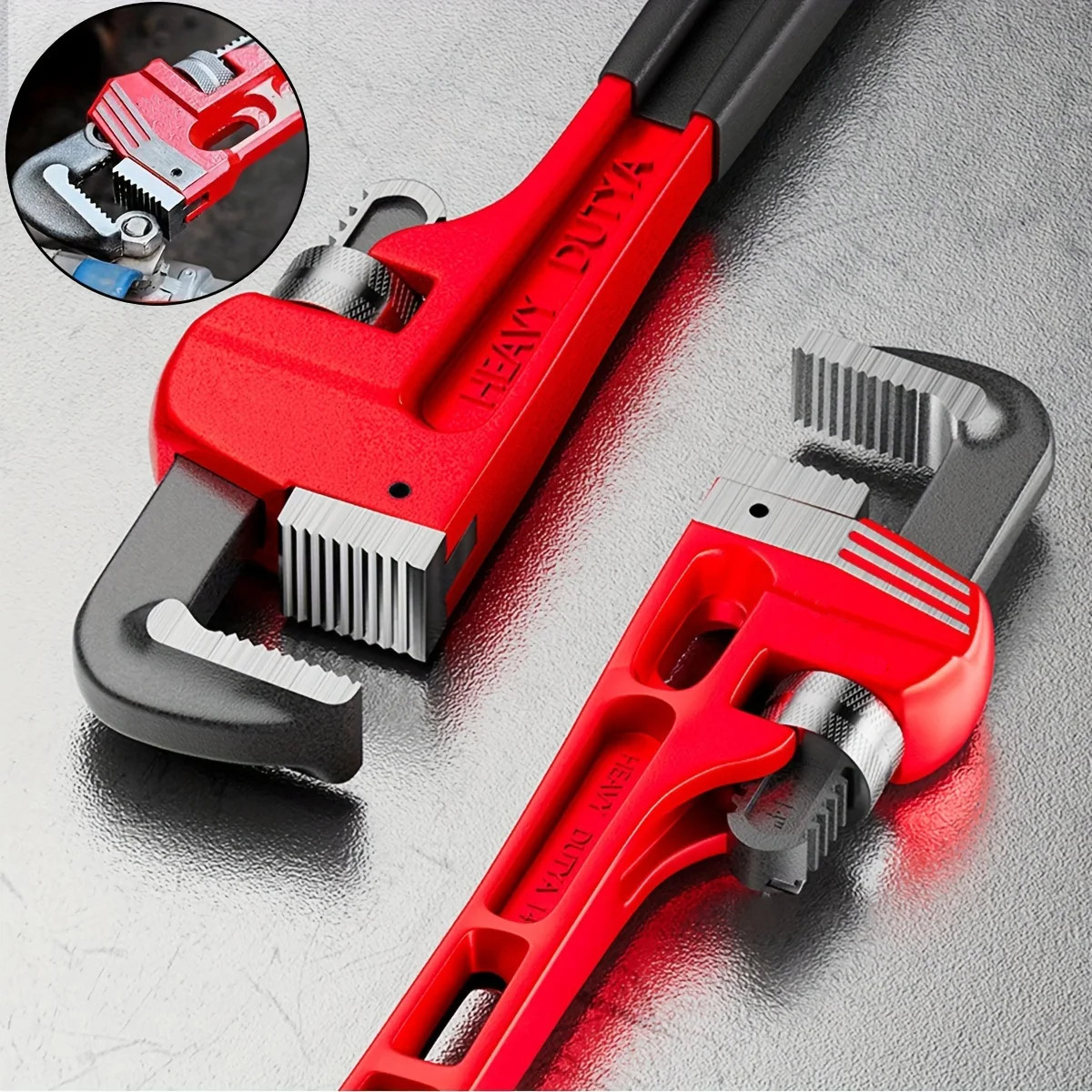 Pipe Wrench Adjustable - Llave de tubo recta de alta