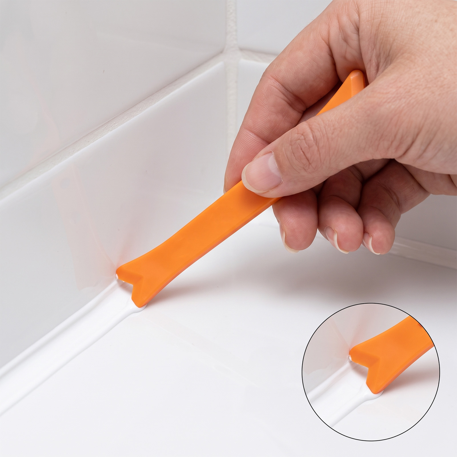 Bathroom Caulk Siliconized - Kit de 6 Herramientas de Plástico