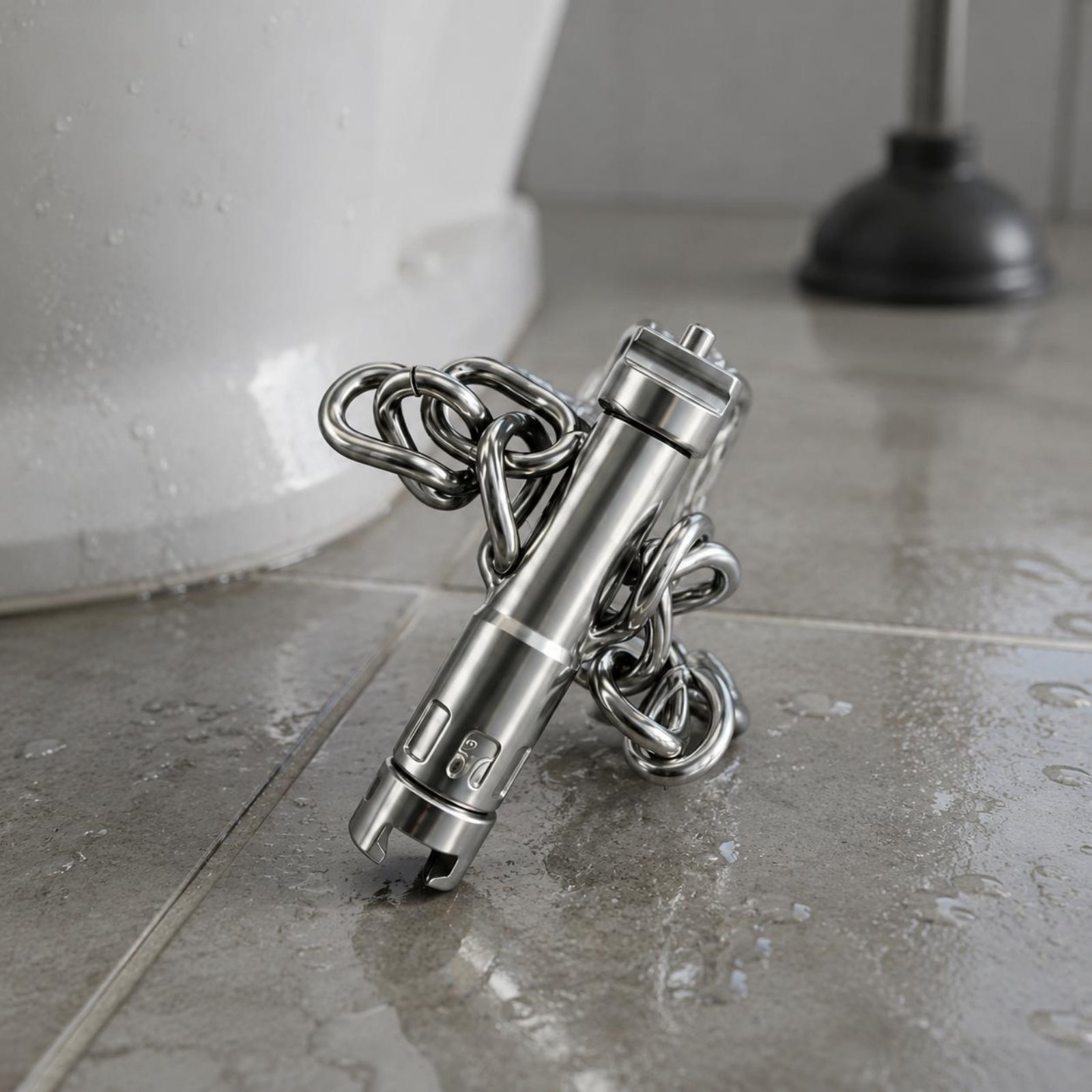 Limpiador de tuberías de doble - Plumbing Snake Drain reseña y precio