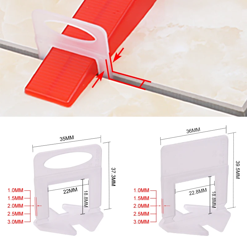 100 unidades de clips de nivel - Tile Leveling Clip reseña y precio