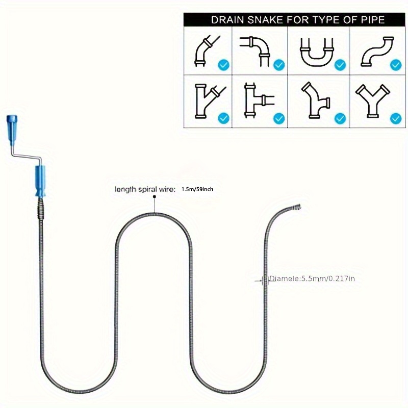 Desatascador de Drenajes Teles - Plumbing Snake Drain reseña y precio