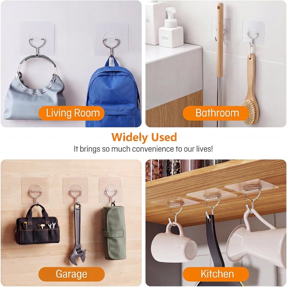 Ganchos Adhesivos Resistentes  - Home Improvement In reseña y precio