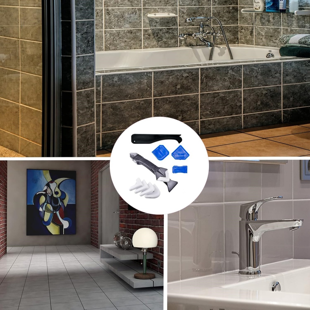 Juego de 10 Herramientas de Si - Bathroom Caulk Siliconized reseña y precio