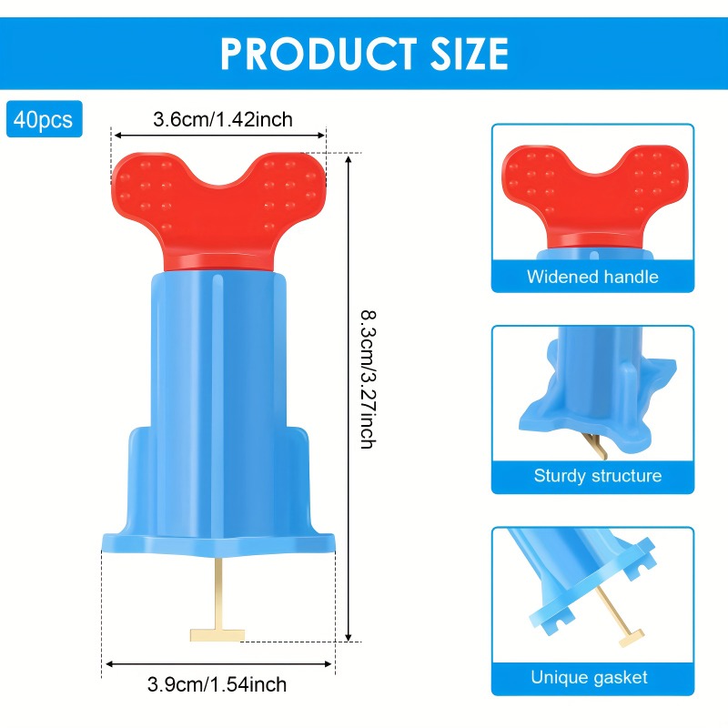 40 Piezas Nuevo Diseño Sistema - Tile Leveling Clip reseña y precio